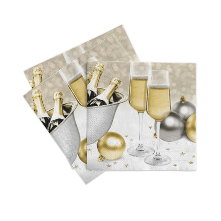 Servetele tissue 33 x 33 pentru Craciun - La comanda - Servetele de masa de Craciun, 3 straturi, Tissue - Secco / 33 x 33 cm / 100 buc