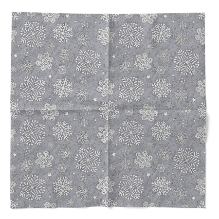 Servetele de masa de Craciun, 3 straturi, Tissue - Steven silbergrau / silver grey / 33 x 33 cm / 100 buc [2]