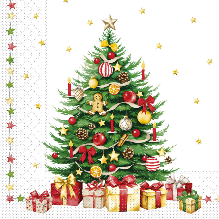 Servetele tissue 40 x 40 pentru Craciun - La comanda - Servetele de masa de Craciun, 3 straturi, Tissue - Tannenbaum / 40 x 40 cm / 100 buc