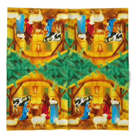 Servetele de masa de Craciun, 3 straturi, Tissue - Weihnachtskrippe / Nativity Scene / 33 x 33 cm / 100 buc [2]