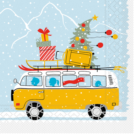 Servetele de masa de Craciun, 3 straturi, Tissue - Winter Holidays / 33 x 33 cm / 100 buc [2]