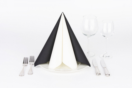 DECORURI DE MASA TEMATICE - Servetele de masa festive Linclass - Albe / XL - 48 x 48 cm / 50 buc
