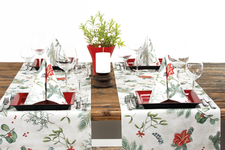 Servetele de masa festive Linclass pentru Revelion/Anul Nou Linclass - Amaryllis / 40 x 40 cm / 50 buc [7]