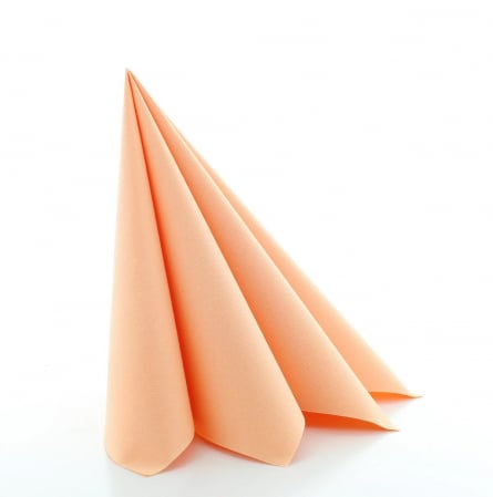 DECOR PORTOCALIU & CARAMIZIU - Servetele de masa festive Linclass - Apricot (portocaliu) / 40 x 40 cm / 25 buc