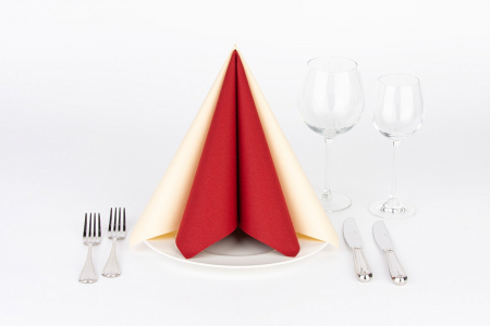 Servetele festive - CULORI UNI - Servetele de masa festive Linclass - Bordo / XL - 48 x 48 cm / 50 buc
