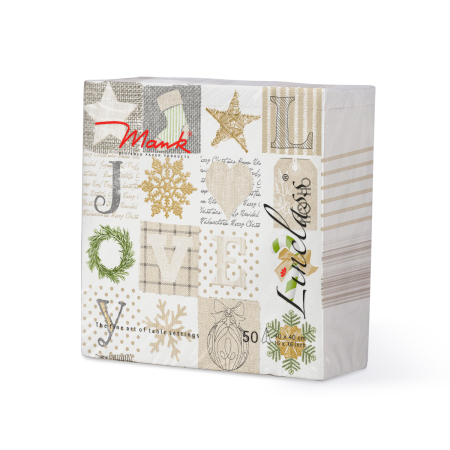 Servetele de masa festive Linclass pentru Revelion/Anul Nou Linclass - Candy / 40 x 40 cm / 50 buc [3]