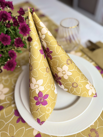 Servetele de masa festive Linclass - Cora (auriu) / 40 x 40 cm / 50 buc [4]