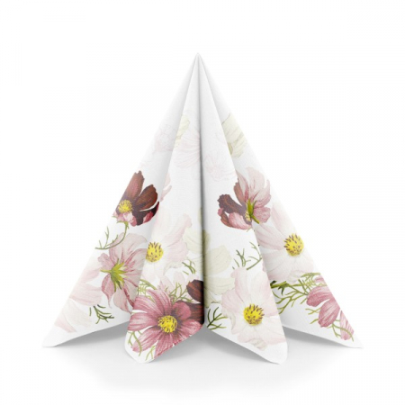 Servetele de masa festive Linclass - Cosmea (flori) / 40 x 40 cm / 50 buc [3]