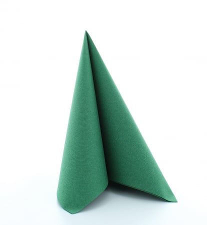 DECOR ANIVERSARI COPII - Servetele de masa festive Linclass - Dark green (verde pădure) / 40 x 40 cm / 12 buc