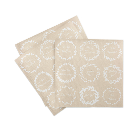Servetele festive Craciun - La comanda - Servetele de masa festive Linclass pentru Revelion/Anul Nou Linclass - Duncan / 40 x 40 cm / 50 buc