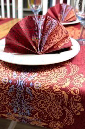 Servetele festive - TOAMNA - Servetele de masa festive Linclass - Ellen (bordo) / 40 x 40 cm / 12 buc