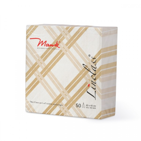 Servetele de masa festive Linclass - Fabio (Bej) / 40 x 40 cm / 50 buc [2]