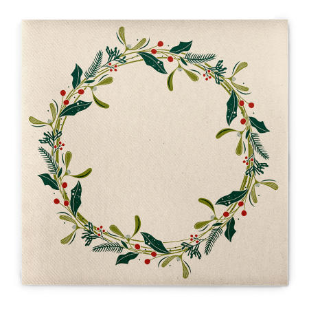 Servetele de masa festive Linclass pentru Revelion/Anul Nou Linclass - Isabell pebble stone / 40 x 40 cm / 50 buc [2]