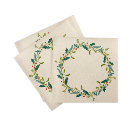 Servetele de masa festive Linclass pentru Revelion/Anul Nou Linclass - Isabell pebble stone / 40 x 40 cm / 50 buc [4]