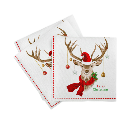 Servetele de masa festive Linclass pentru Revelion/Anul Nou Linclass - Janosch / 40 x 40 cm / 50 buc [5]