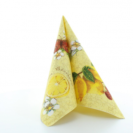 DECOR GALBEN - Servetele de masa festive Linclass - Lemon /40 x 40 cm / 50 buc