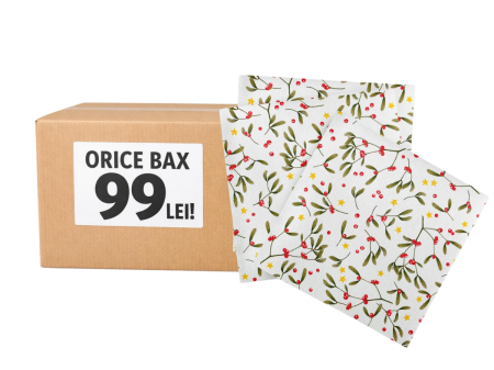 1 + 1 GRATIS - Servetele de masa festive Linclass - Leni (Crengute de vasc) / 40 x 40 cm / 300 buc