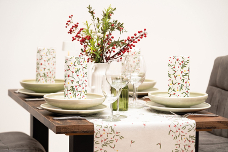 Servetele de masa festive Linclass - Leni (Crengute de vasc) / 40 x 40 cm / 50 buc [5]