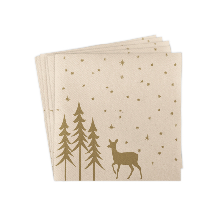 Servetele de masa festive Linclass pentru Revelion/Anul Nou Linclass - Liane pebble stone / 40 x 40 cm / 50 buc [3]