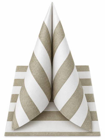 CULOAREA ANULUI 2025 - Șervețele de masa festive Linclass - Linnen Maxi (bej) / 40 x 40 cm / 12 buc