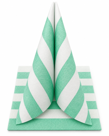 TEMATICA MARINA - Șervețele de masa festive Linclass - Linnen Maxi (verde menta) / 40 x 40 cm / 12 buc