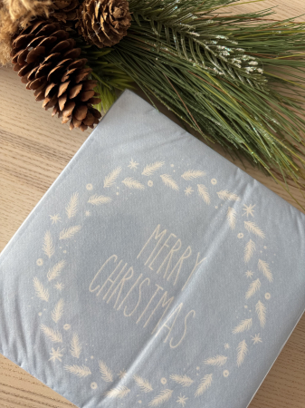 DECOR ALBASTRU - Servetele de masa festive Linclass - Merry Christmas (baby blue) / 33 x 33 cm / 20 buc