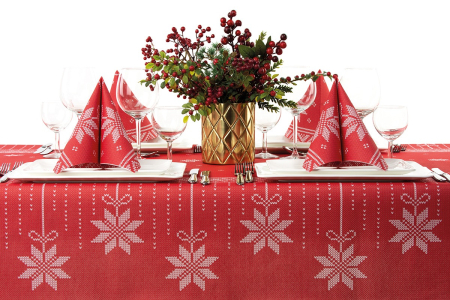 Servetele de masa festive Linclass pentru Revelion/Anul Nou Linclass - Mick rot-bordeaux / red-bordeaux / 40 x 40 cm / 50 buc [5]