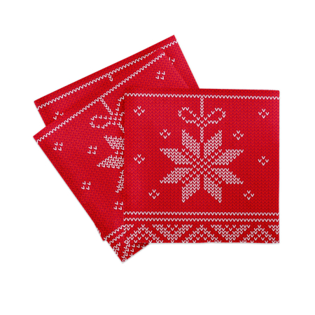 Servetele de masa festive Linclass pentru Revelion/Anul Nou Linclass - Mick rot-bordeaux / red-bordeaux / 40 x 40 cm / 50 buc [3]