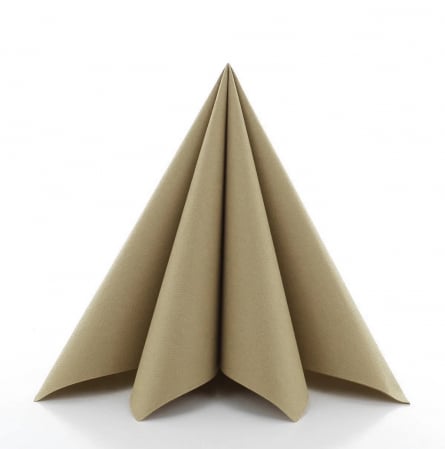 CULOAREA ANULUI 2025 - Servetele de masa festive Linclass - Natur Braun (cappuccino) / 40 x 40 cm / 25 buc