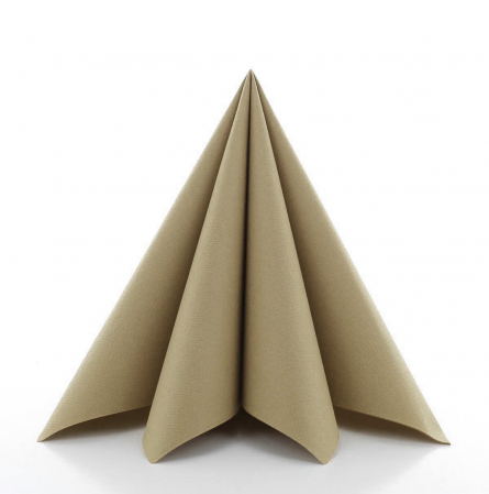 CULOAREA ANULUI 2025 - Servetele de masa festive Linclass - Natur Braun (Cappuccino) / 40 x 40 cm / 50 buc