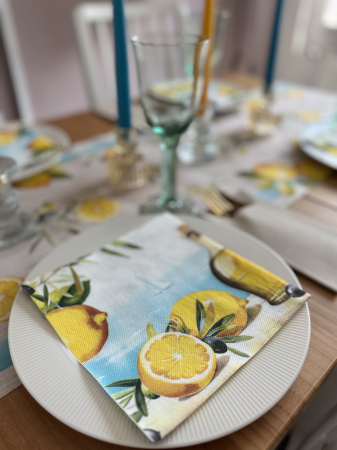 Servetele de masa festive Linclass - Olives & Lemons /40 x 40 cm / 50 buc [8]