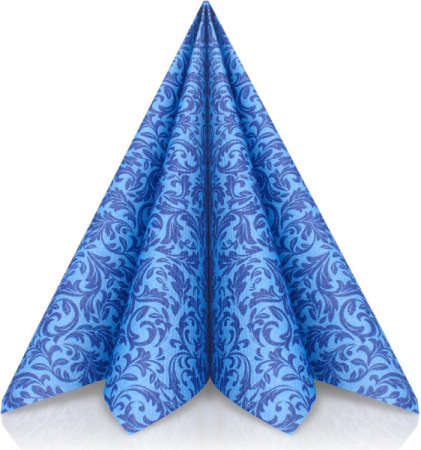 DECOR BOTEZ - Servetele de masa festive Linclass - Ornaments (albastru) / 40 x 40 cm / 50 buc