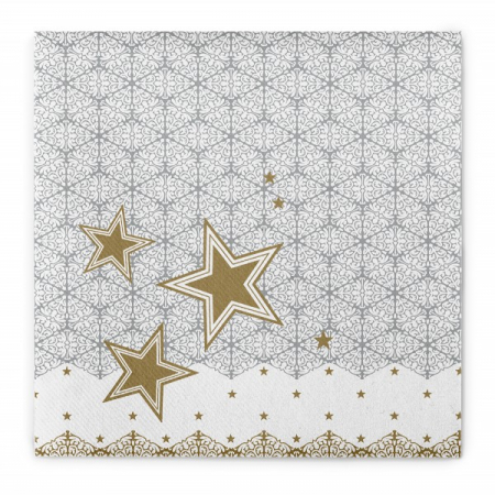 DECOR IARNA - Servetele de masa festive Linclass pentru Craciun/Revelion - Vivien / 40 x 40 cm / 50 buc