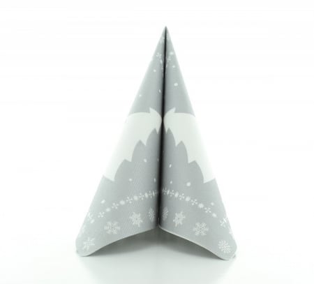 Servetele de masa festive Linclass pentru Craciun/Revelion - White Tree (argintiu) / 40 x 40 cm / 12 buc [5]