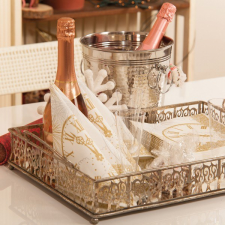 Servetele de masa festive Linclass pentru Revelion / Anul Nou -  12 O´Clock, 40 x 40 cm / 50 buc [7]