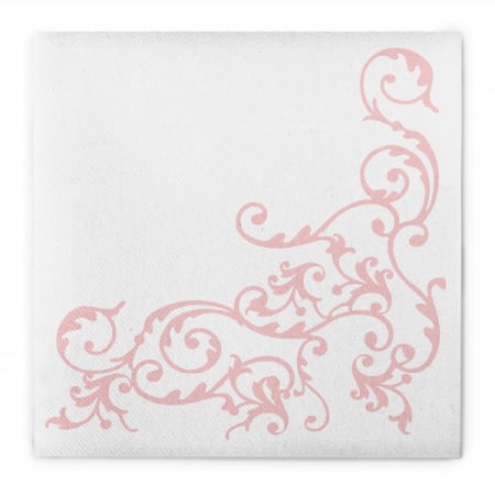 Servetele de masa festive Linclass - Pomp (Roz-Alb) / 40 x 40 cm / 50 buc [1]