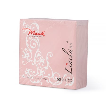 Servetele de masa festive Linclass - Pomp (Roz-Alb) / 40 x 40 cm / 50 buc [11]