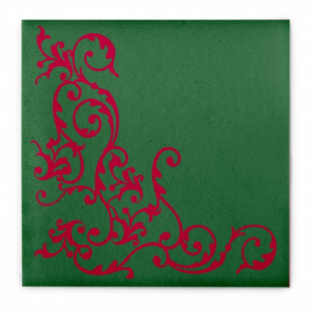 Servetele de masa festive Linclass - Pomp (verde-roșu) / 40 x 40 cm / 50 buc [1]