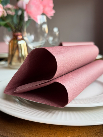 Servetele de masa festive Linclass - Rose gold (roz pudrat) / 40 x 40 cm / 20 buc [0]