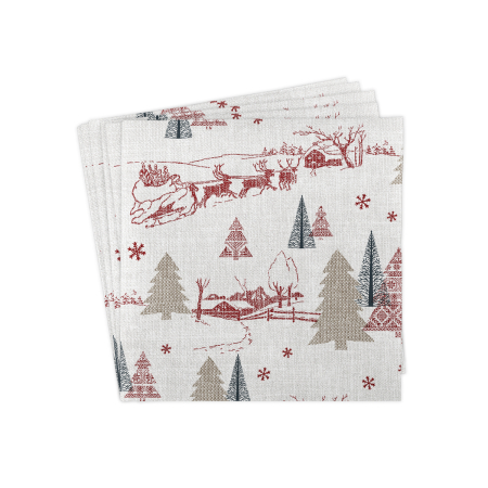 Servetele de masa festive Linclass pentru Revelion/Anul Nou Linclass - Rudi / 40 x 40 cm / 50 buc [4]