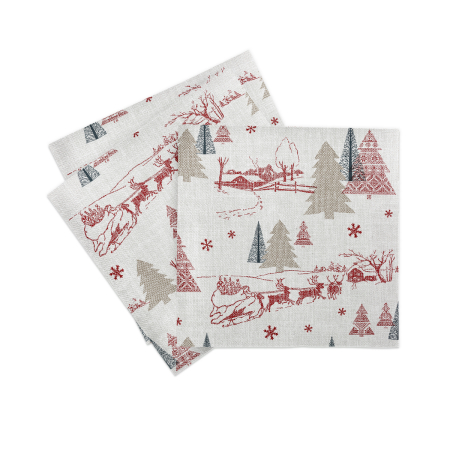 Servetele de masa festive Linclass pentru Revelion/Anul Nou Linclass - Rudi / 40 x 40 cm / 50 buc [2]