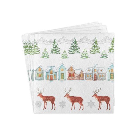 Servetele de masa festive Linclass pentru Revelion/Anul Nou Linclass - Sandy / 40 x 40 cm / 50 buc [6]