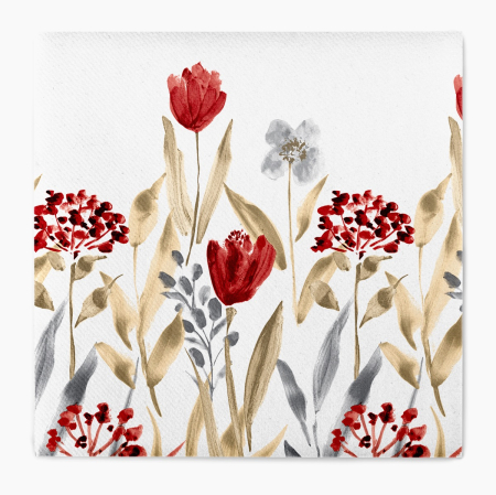 Servetele festive - TOAMNA - Servetele de masa festive Linclass - Selma (flori) / 40 x 40 cm / 50 buc