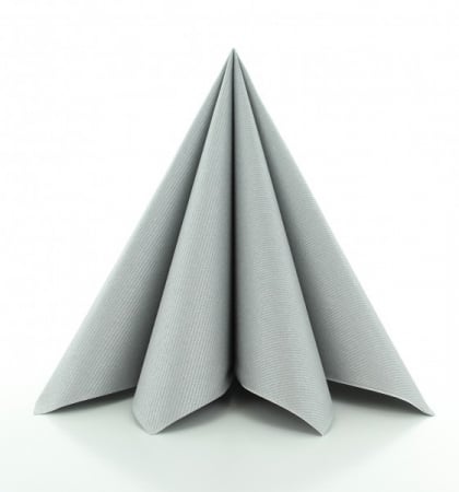 Servetele festive - ANIVERSARE SAU BOTEZ - Servetele de masa festive Linclass - Silver (Argintii) / 40 x 40 cm / 12 buc