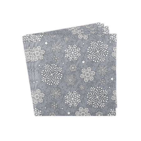 Servetele de masa festive Linclass pentru Revelion/Anul Nou Linclass - Steven silbergrau / silver grey / 40 x 40 cm / 50 buc [7]