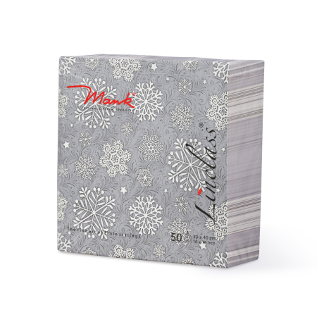 Servetele de masa festive Linclass pentru Revelion/Anul Nou Linclass - Steven silbergrau / silver grey / 40 x 40 cm / 50 buc [5]