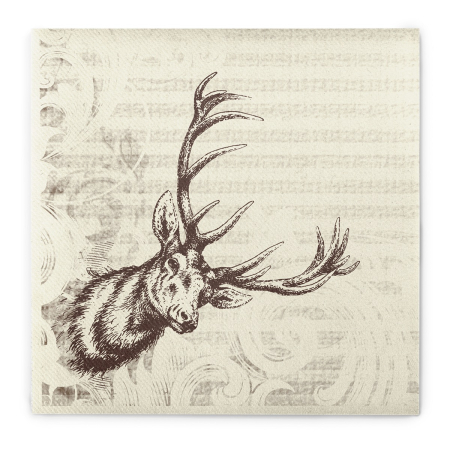 Servetele festive - RUSTICE - VANATORESTI - Servetele de masa festive Linclass - Wild (model rustic) / 40 x 40 cm / 50 buc