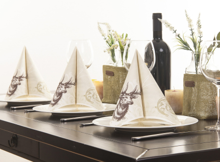 Servetele de masa festive Linclass - Wild (model rustic) / 40 x 40 cm / 50 buc [5]