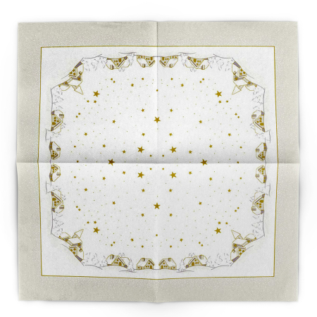 Servetele de masa festive Linclass pentru Revelion/Anul Nou Linclass - Winterzauber / Winter Charm / 40 x 40 cm / 50 buc [1]