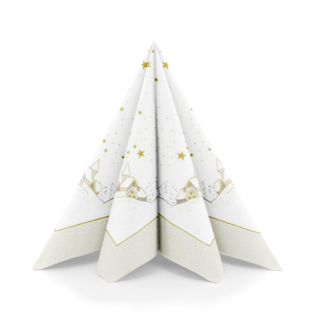 Servetele festive Craciun - La comanda - Servetele de masa festive Linclass pentru Revelion/Anul Nou Linclass - Winterzauber / Winter Charm / 40 x 40 cm / 50 buc